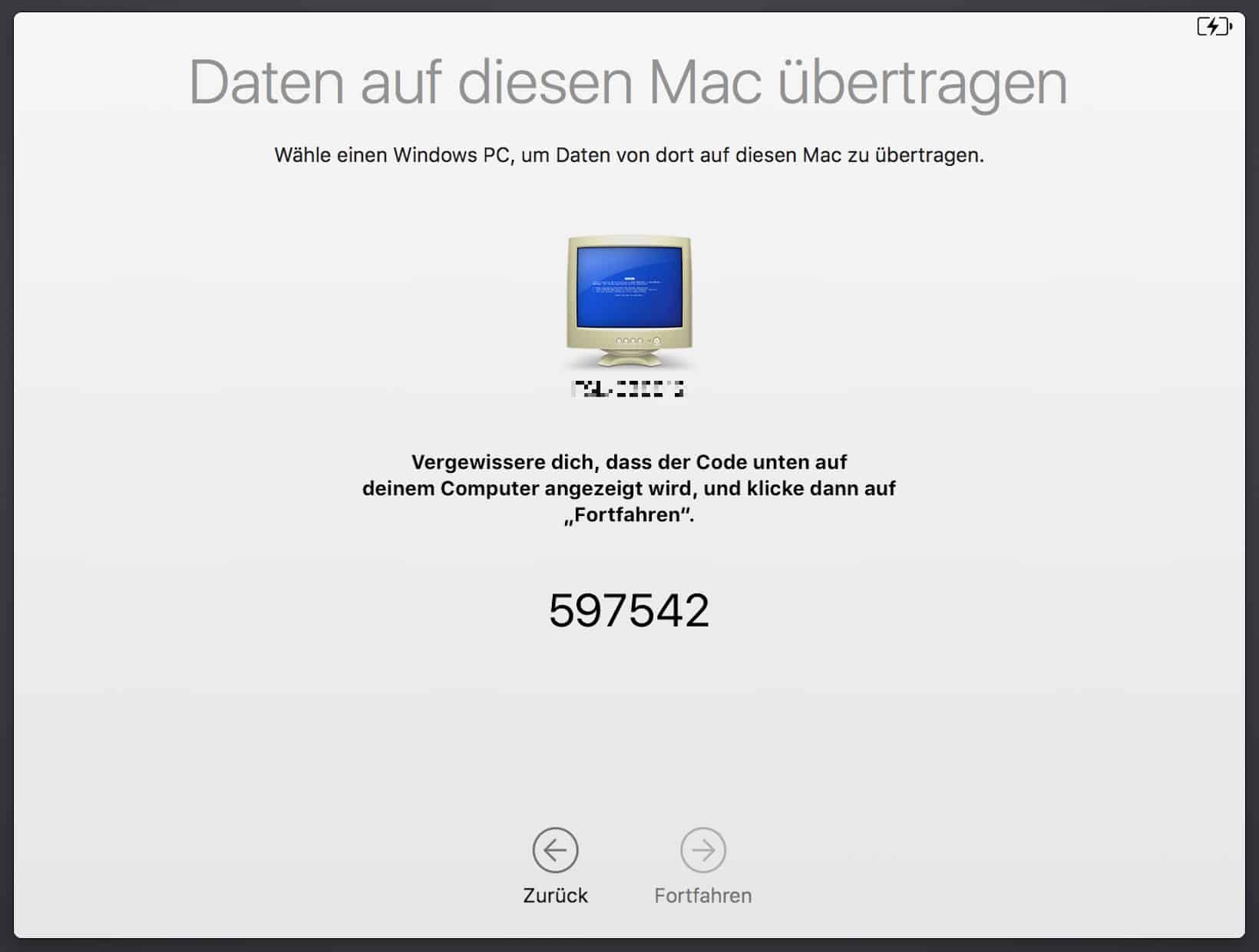 Vergleiche den Sicherheitscode auf dem Mac mit…